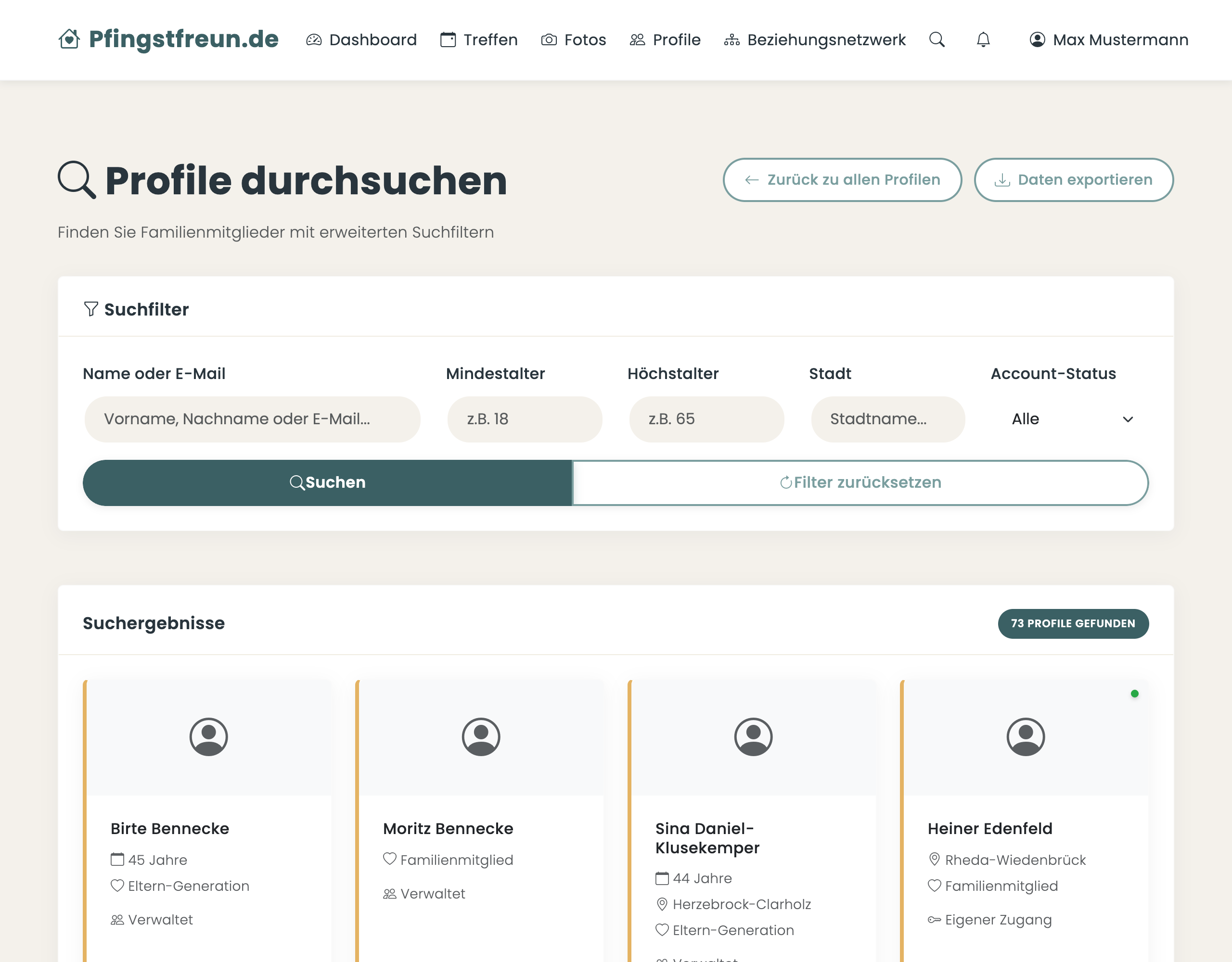 Profilübersicht